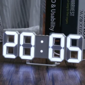 Purchase Products Clock 3D LED Digital Alarm Clock Wall Clock Time/date/temperature For Home/kitchen/office Clocks Decor Garden